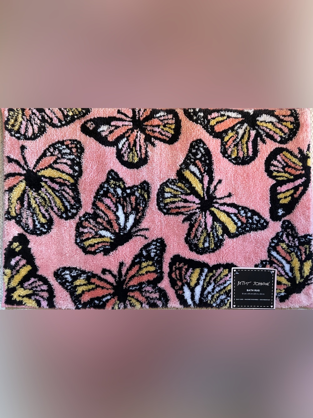 Betsey Johnson Butterfly Bath Mat